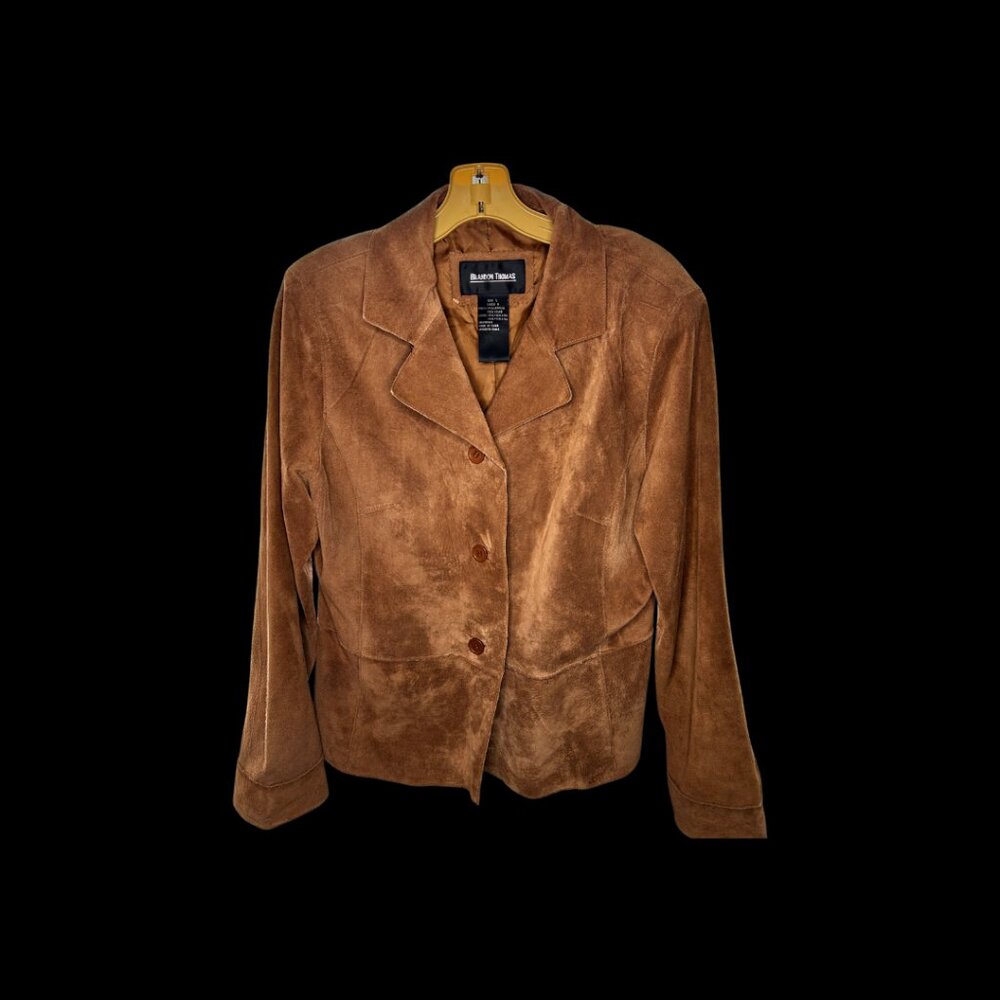 Brandon Thomas 100% Genuine Leather Jacket Brown Size Large